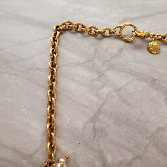 ✨ J.Crew RARE HTF Pearl Rhinestone Crystal Cluster Runway Statement Neckalce ✨ - Picture 11 of 16